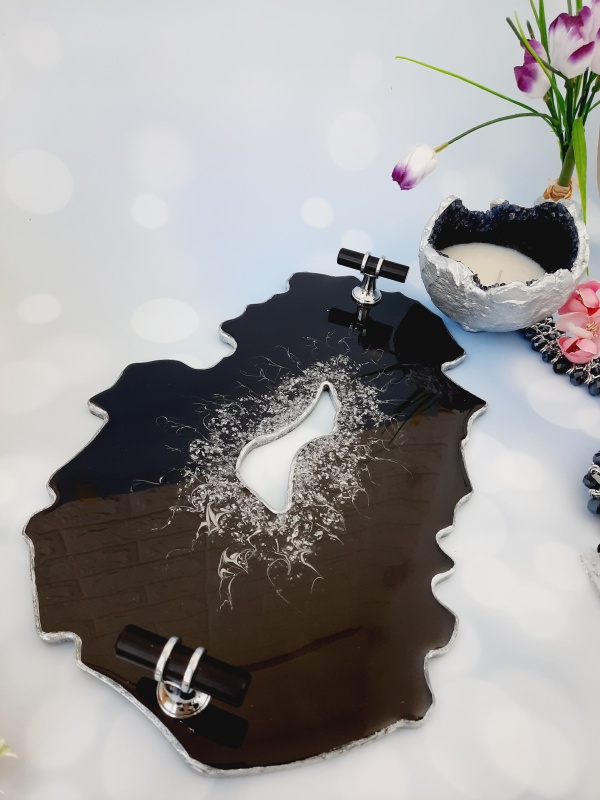 Black and Silver - Vanity Tray