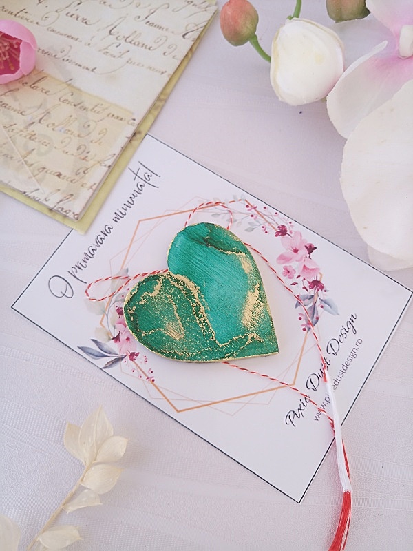 Inimioara Martisor - Emerald Love